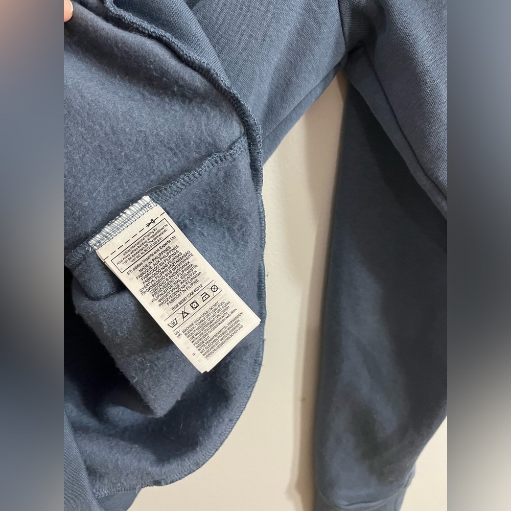 Adidas Women's Tiro Tape Crewneck Sweatshirt. Womens small Blue logo long sleeve - Picture 10 of 10